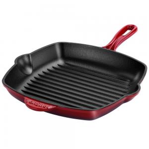 Quality Enamel square cast iron grill pan 26cm wholesale