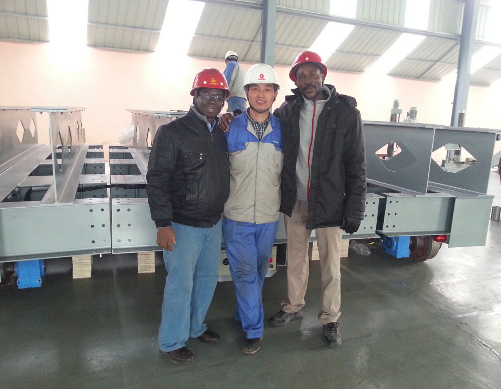 Steel Coil Handling Tail Rail Transfer Trailer With V-Frame