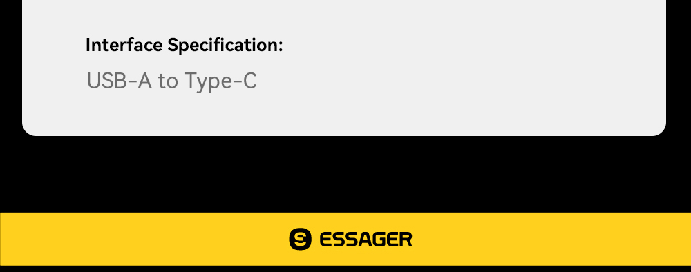 ESSAGER ES-X61 Series PP USB A To C Cord 100W Max 480Mbps