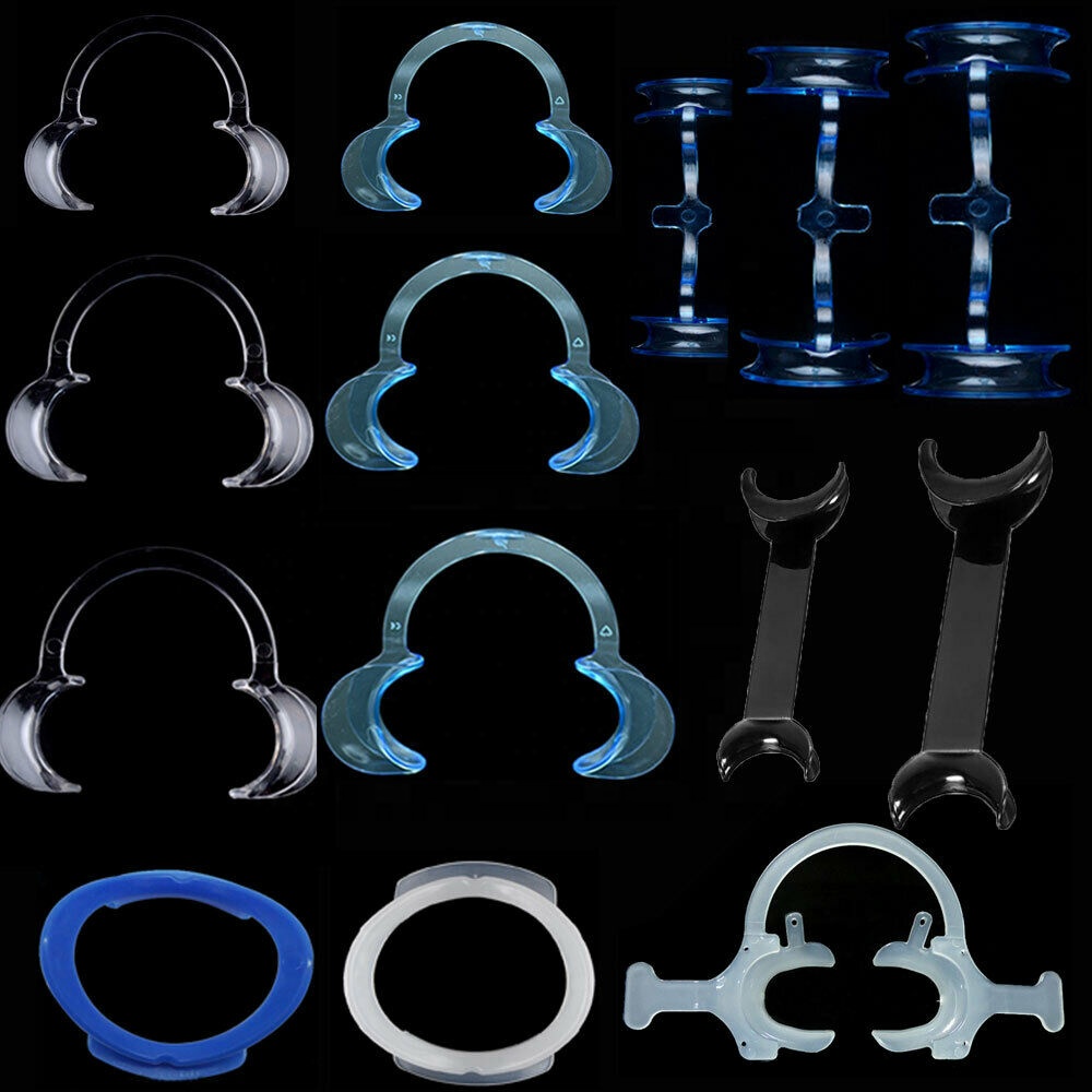 Professional Intraoral Cheek Tongue Retractor Mouth Spreader Lip Opener in Blue and Pink for Dental
