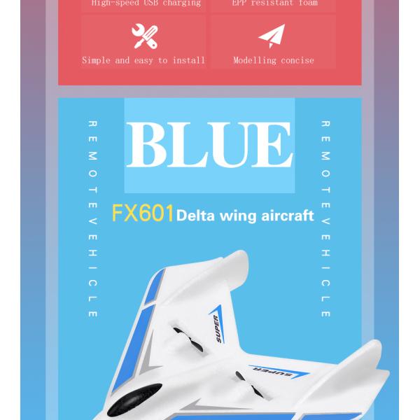 Fx-601 Airplane Rc Fighter Jet Fixed Wing with 4K UHD Video Capture Resolution and Remote Controller Spare Propeller