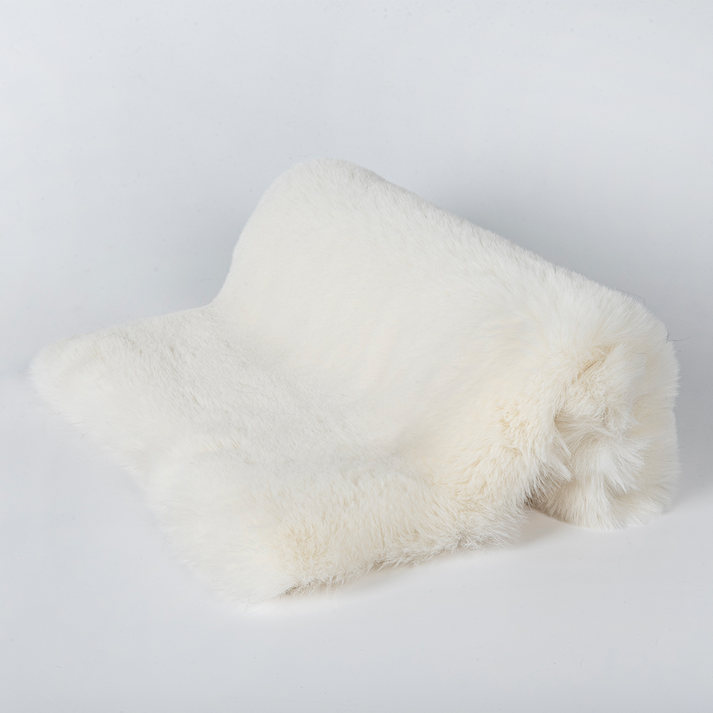 Knitted Luxury Long Pile 100% Polyester Fake Rabbit Faux Fur Fabric for Hood and Scarf