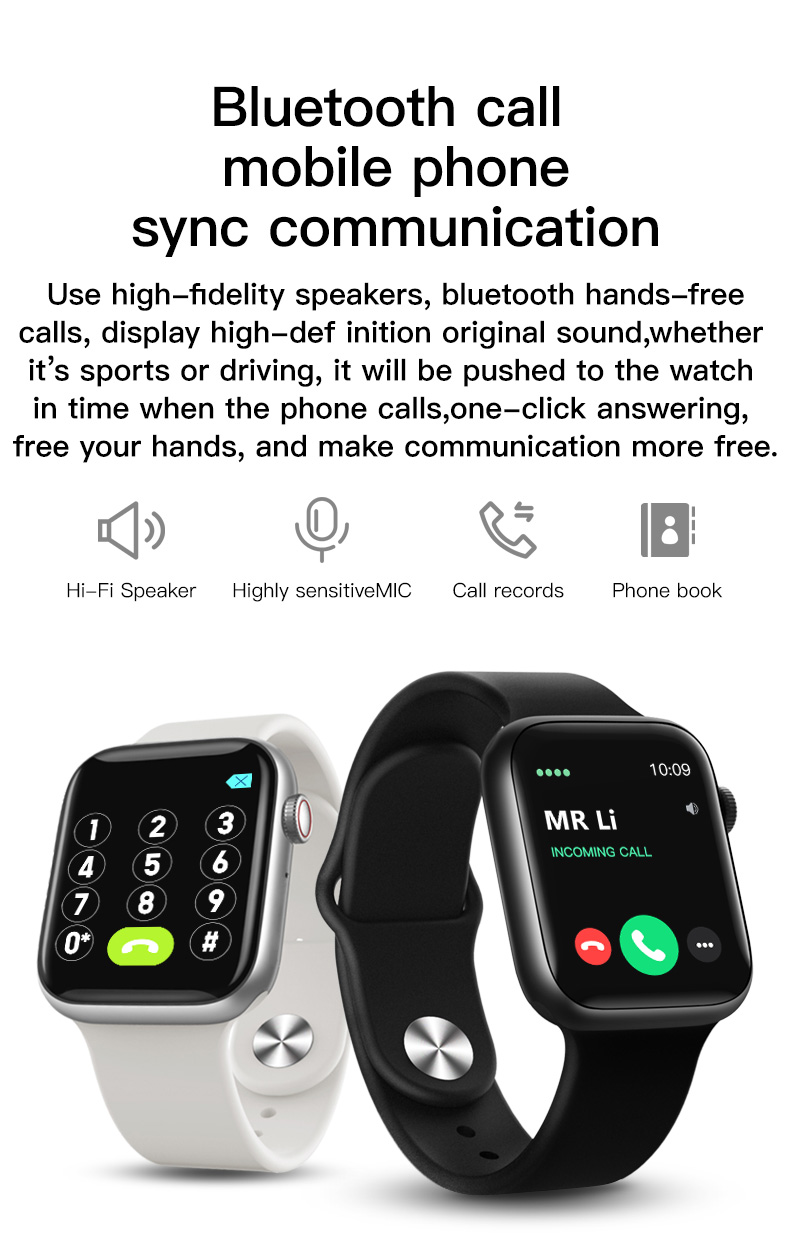 1.7inch Square Shape Smartwatch 320*385 Bracelet Band Sports Mode Run Climb Indoor Alarm Clock