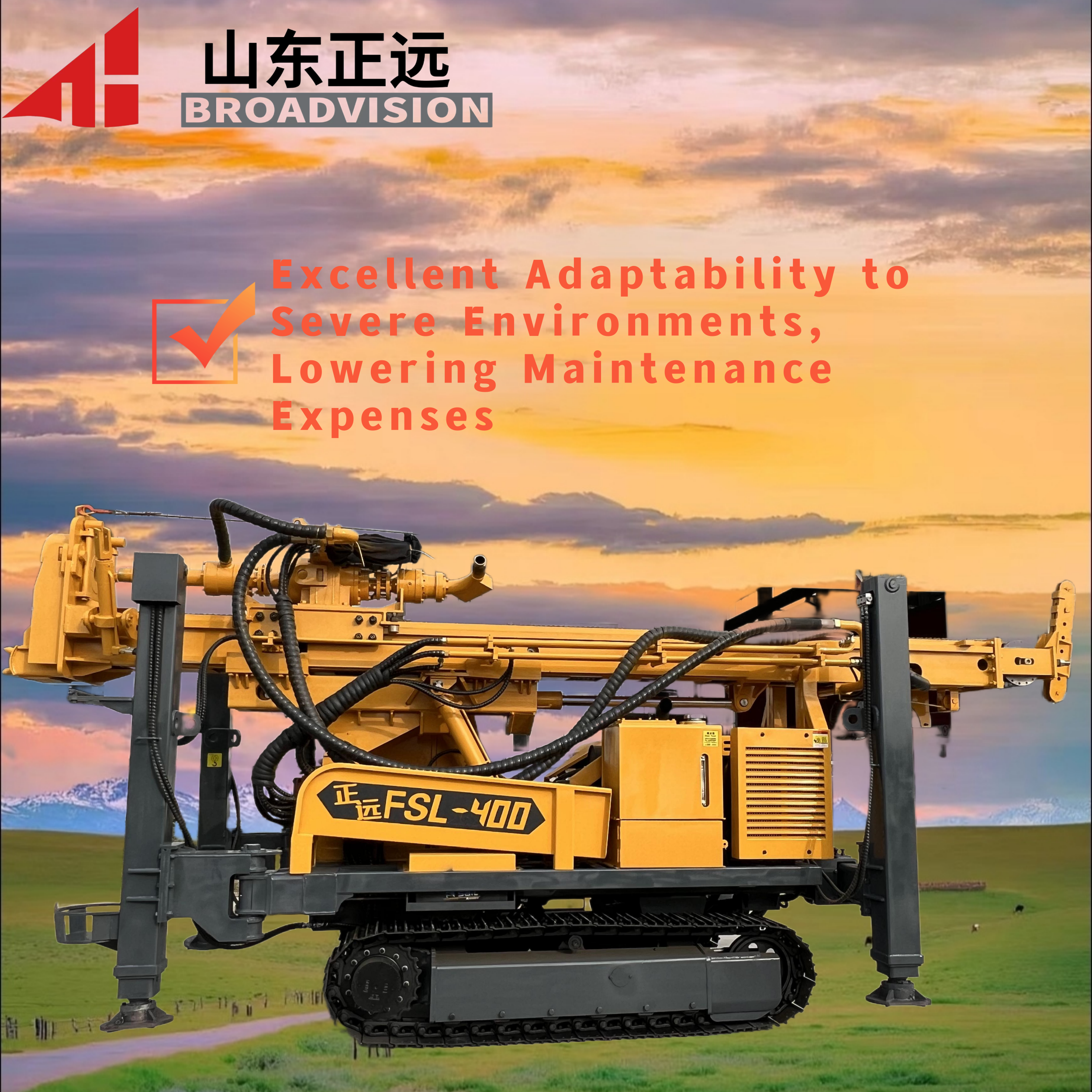 Shandong Zhengyuan Drilling Rig FSL400S - High-Speed, Precision & Portable Movable Type