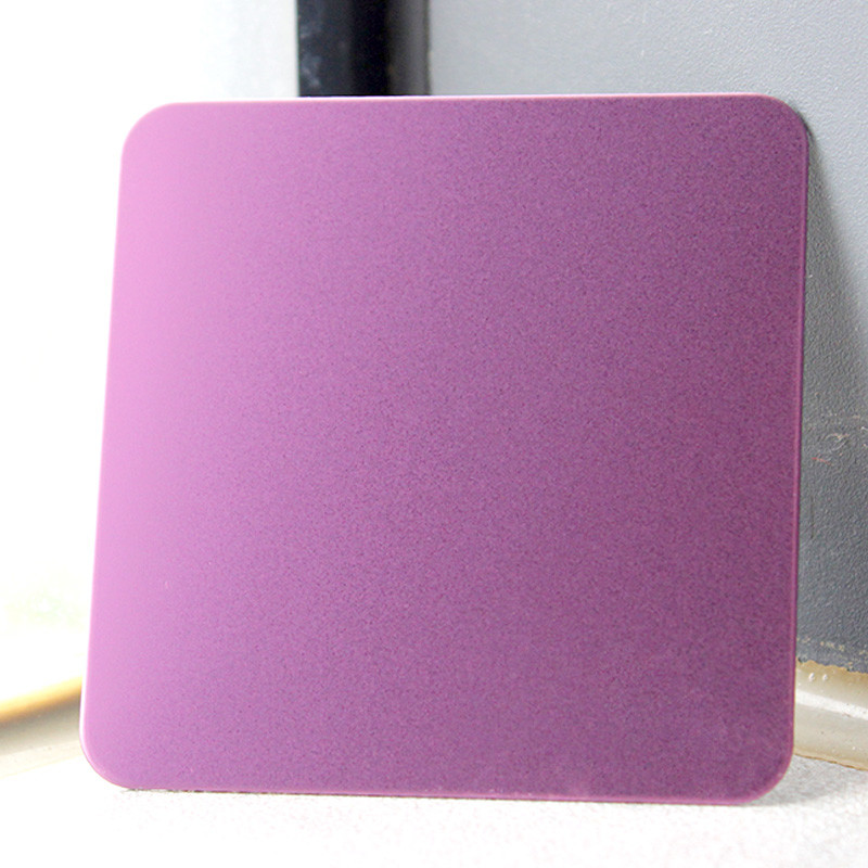 SS 304 316 Sandblasting Metal Sheet AFP Finish PVD Purple Bead Blasted stainless steel sheet