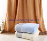 Custom dobby brown beautiful thick unique bath towels bulk