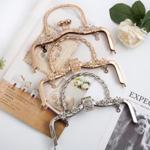 Quality 220g Bamboo Handle Purse Clutch Frames With Dragonfly Pattern wholesale