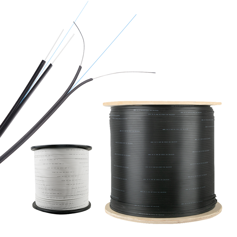Fiber Optic 1 Core 1km 2km 3km Plywood Drum Ftth Drop Cable Single Mode Indoor Fiber Optic Cable