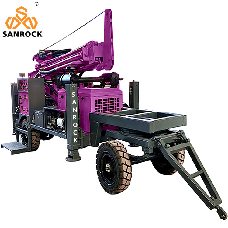 Portable Water Well Drilling Rig with Diesel Engine and 45-70rpm Rotation Speed
