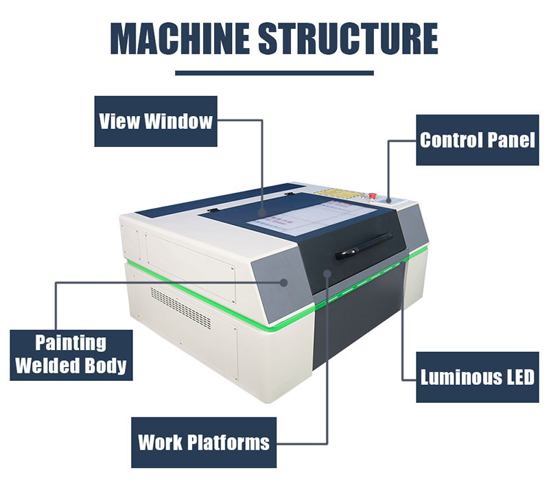 Acrylic Advertising Small CO2 Laser Engraving Machine Water Cooling Type