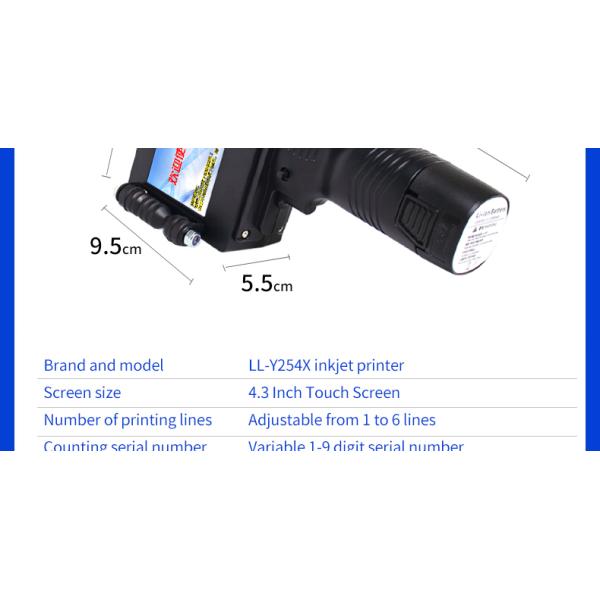 600DPI 25.4mm Smart Handheld Portable Batch Coding Machine Inkjet Printer