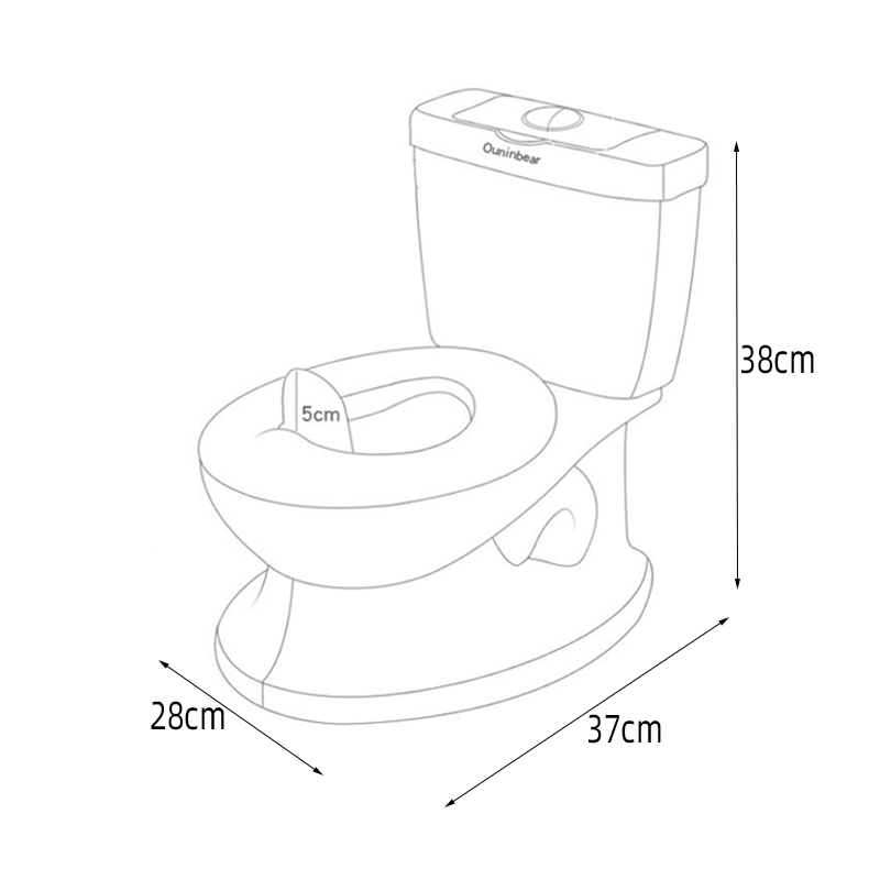 Pink Eco friendly PP Baby Potty Toilet with Custom Logo Print Pattern Training Function