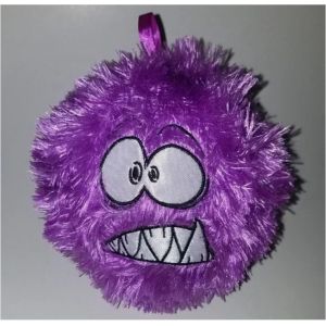 Unisex 6 Purple Furry Monster Plush Round Ball Stuffed Animal Toy Alien PVC Inner Ball Material