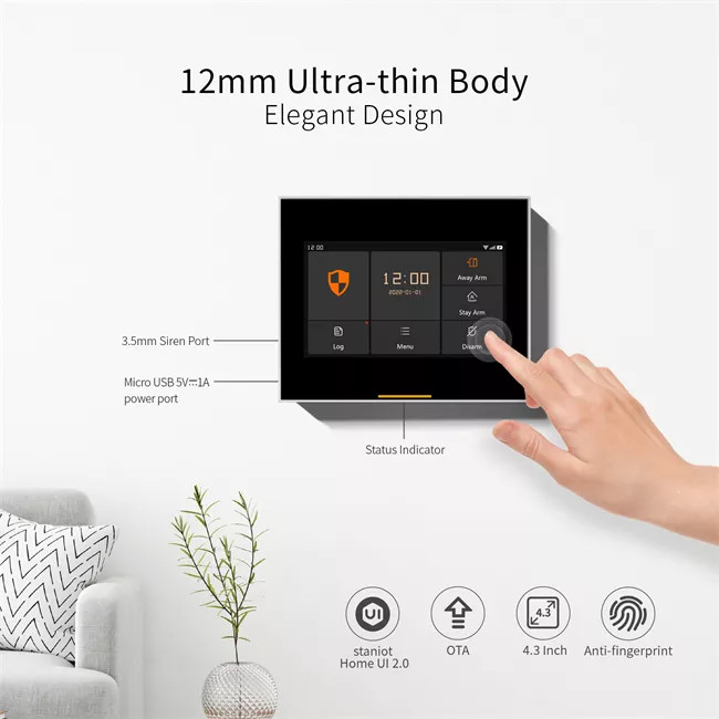 Glomarket Tuya 4g/Wifi Smart Home Security Alarm DIY System Wireless App Control Anti Theft Security Alarm System