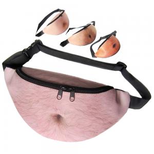 China fanny waist Bag Novelty Art Design Bag PU Leather Sexy Creative Fanny Belly Bum Pack Abdomen Art Design Waist Bag on sale