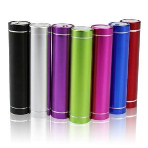 China Colorful 2600mAh Cylinder USB Power Bank External Battery Charger on sale