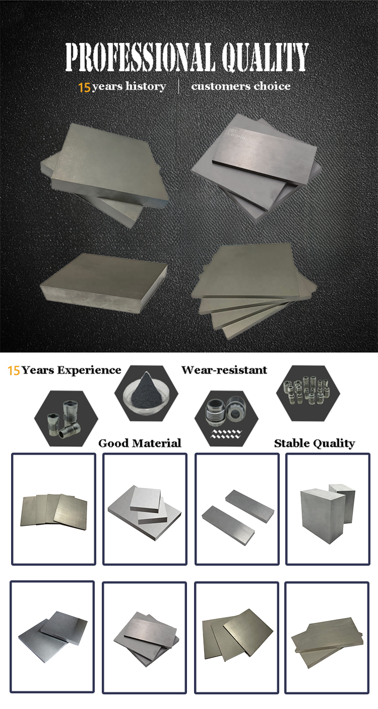 Customized Size Tungsten Carbide Plate with High Temperature Resistance and YG8 YG9C Alloy Specification for Secondary Processing