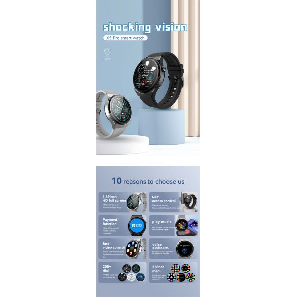 Eraysun Fashion 1.39 Inch Digital Watches IP68 Waterproof Smart Watch for Men Support Phone Call RelojesSmart Watches