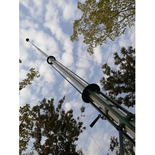 15 Meter Aluminum 6063 Antenna Telescoping Mast winch up mast portable mast