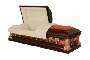Quality Nice Appearance Cremation Caskets For Sale , Funeral Home Casket 32 O.Z Thickness wholesale