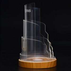 Quality Wooden Base 20cm Acrylic Led Liquor Bottle Display Shelf wholesale