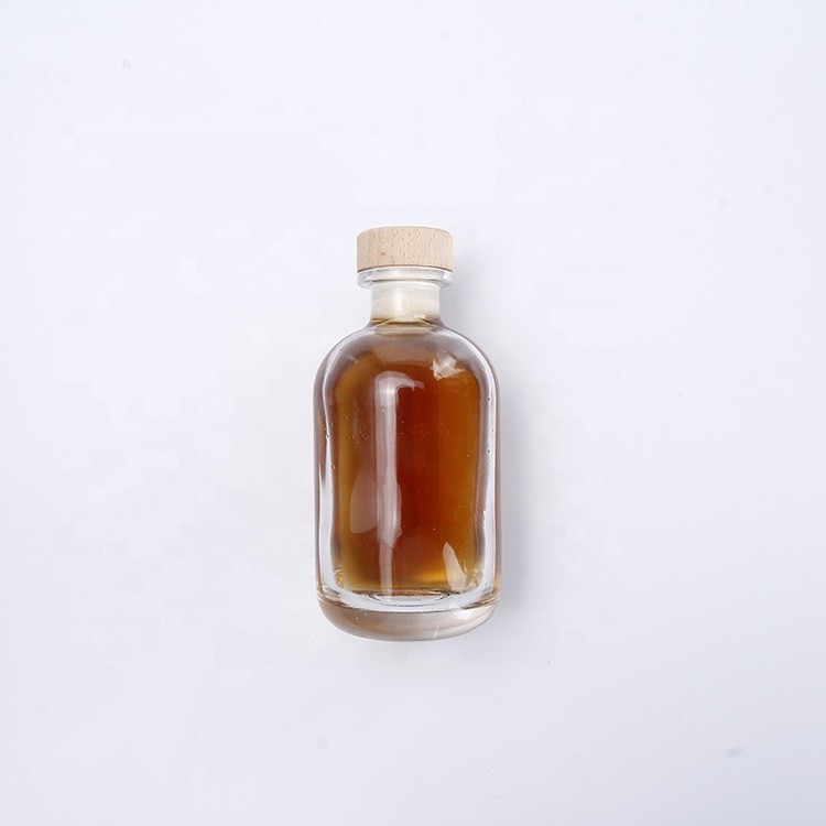 100ml 500ml Frost Clear Gin Wine Glass Bottles With Wooden Cork