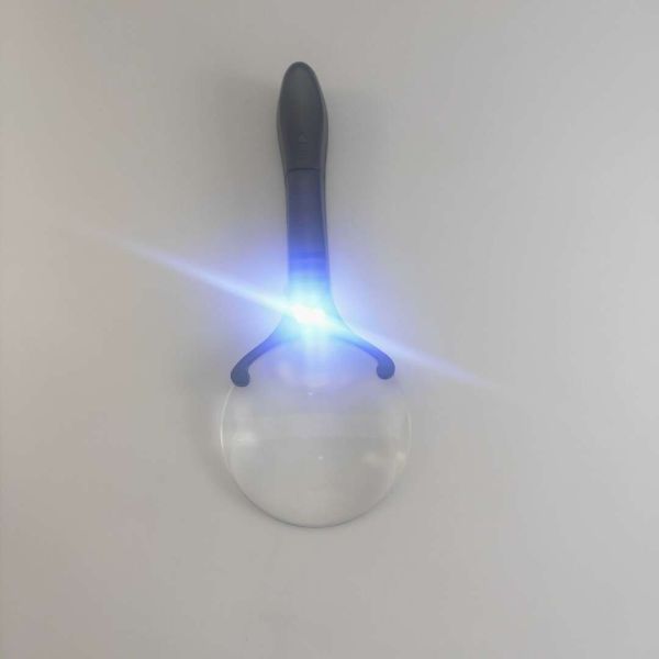 High Quality Wholesale 2.5X 5X Illuminated Magnifier, Handheld Desktop square Magnifying Glass with Led Light for Reading