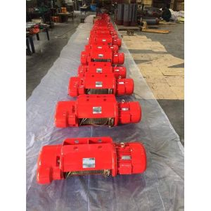 Quality Red One Speed 3m to 24m 1t to 25T 8 m/min Electric Lifting Wire Rope Hoist wholesale