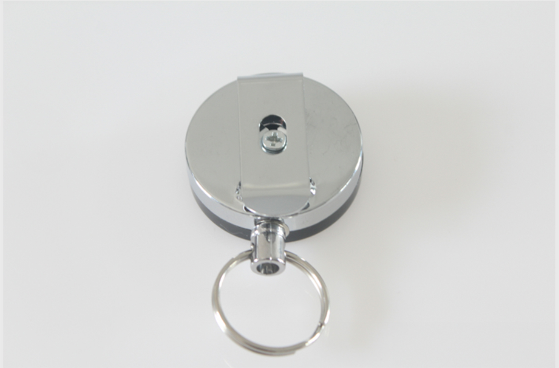 Deyi Custom Logo 40mm Badge Reel with Keychain Badge Clip Retractable Rope for Doctor Nurse Office Staff