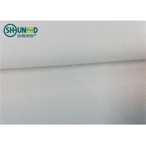 Quality White Polyester Woven Fusible Interlining / Twill Woven Fusible Interfacing Fabric wholesale