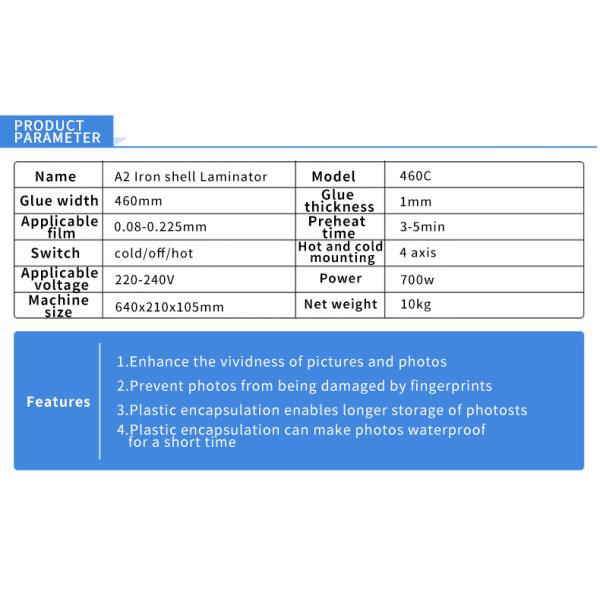 Protect Photos And Cards With Handy A2 Desktop Laminator 640*210*105mm