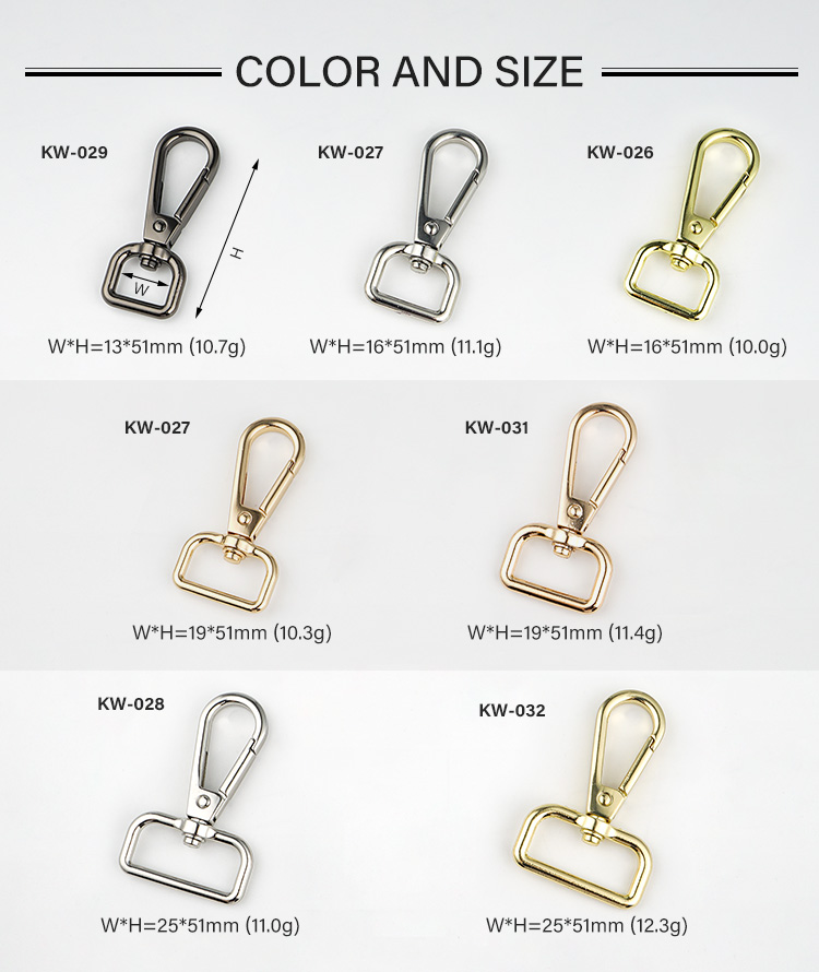 100% Inspection Handbag Hardware Buckle Hook Snap Swivel with Highly Polished Finish