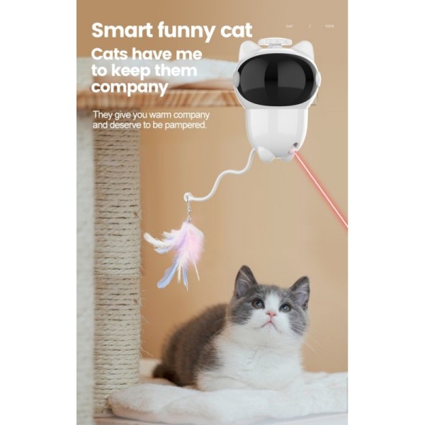 Automatic Plastic Smart Pet Toy LED Laser Interactive Teasing Toy For Dogs Cats