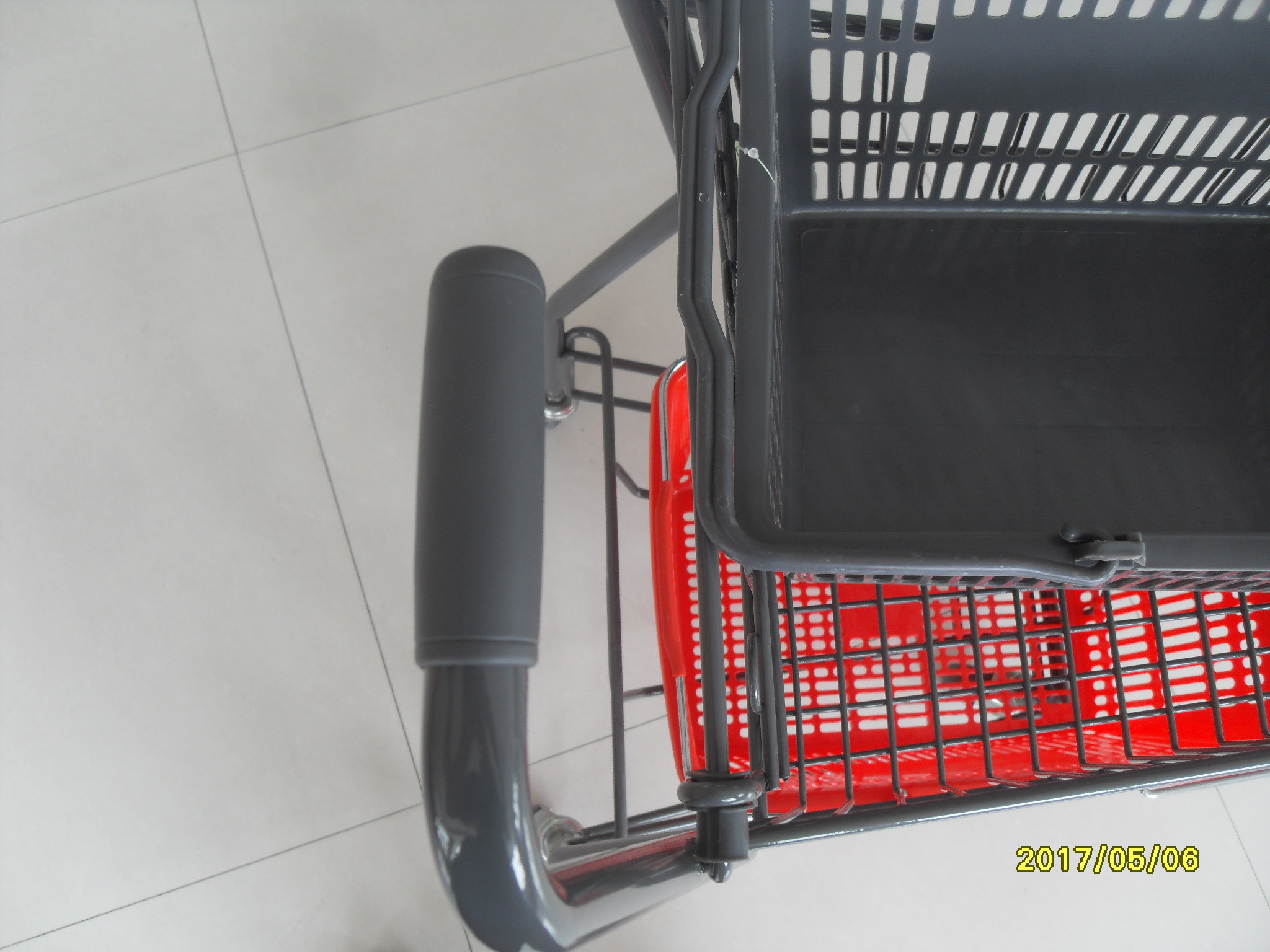 Two Tier Flat Wheel Airport Shopping Basket Trolley 50L CE / GS / ROSH