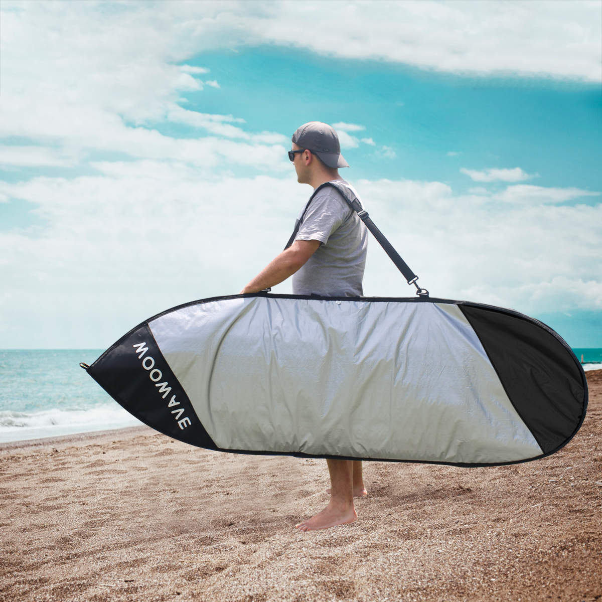Durable Woowave Customized Longboard SUP Bag Cover Carry Bag with 1.51kgs Lightweight