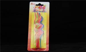 Quality 5 Color Wiggle Swirl Birthday Candles No Drip For Birthday / Christmas Gifts wholesale