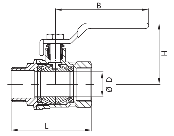 1/2'' Brass Pex Ball Valve Female Male Normal Temperature