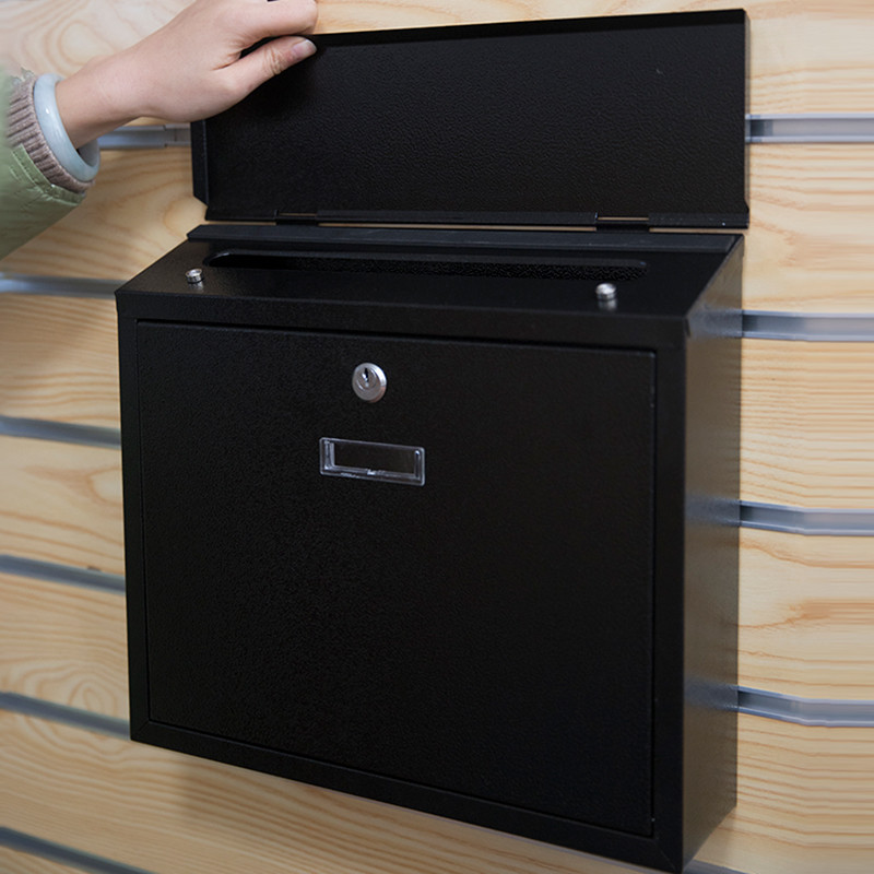 Wall Mounted Waterproof Garden Letterbox Outdoor Residential Steel Mailbox