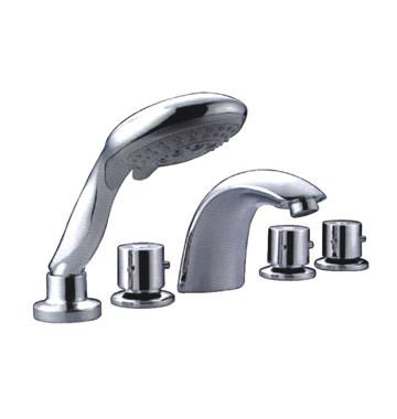 Cheap Contemporary Three Handle Deck Mount Tub Faucet Ceramic Valve Core with 5 Holes for sale