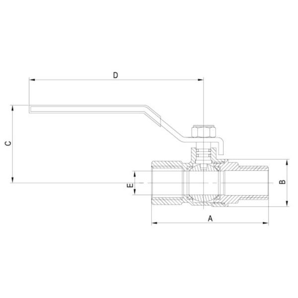 Lever Handle 72.5 PSI 1" Male X Female Ball Valve