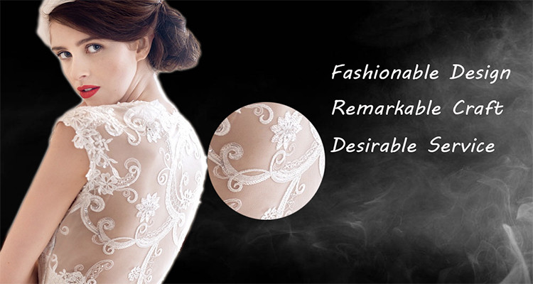 Customized Embroidered Mesh Lace Fabric Sequins Decoration For Women Dress