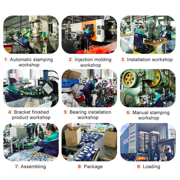 2inch Light Duty Castors Electrophoresis PU Furniture Caster Wheels Chair Wheel Castor Office Chair Wheel Roller