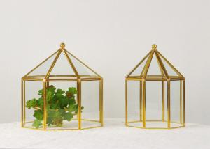 China Glass gold black copper greenhouse dust box cake cover jewelry window display package box Yiwu wholesale on sale