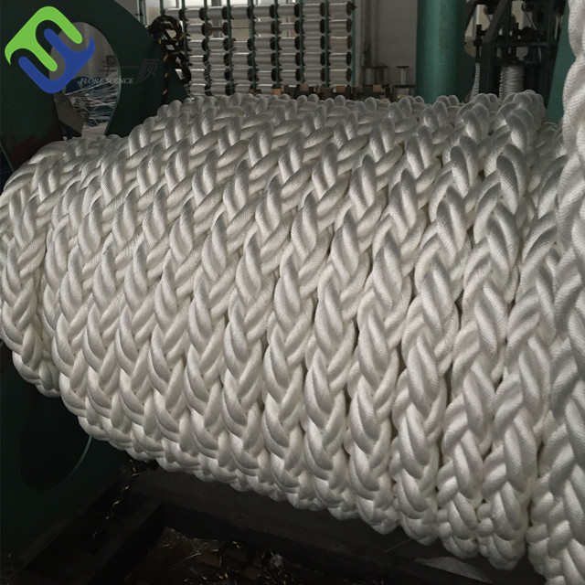 Diameter 56mm×220m 8 Strand Braided Nylon Mooring Rope With ABS Certificate
