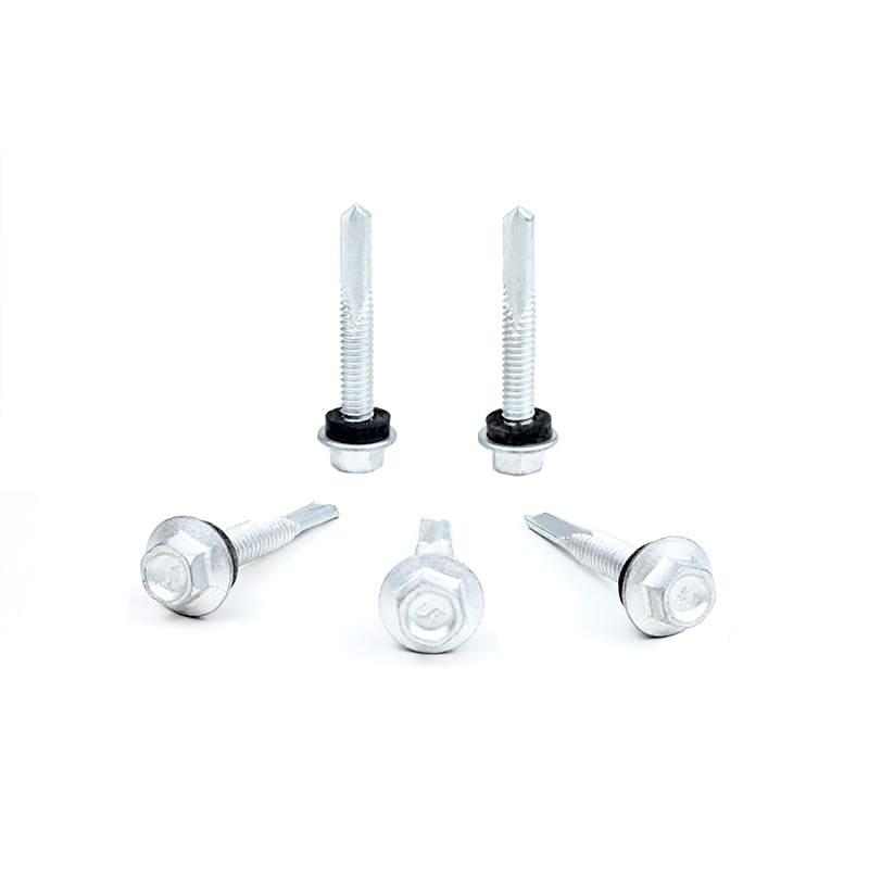 Yellow Hex Flange Head Roofing Screw M5.5 X 38 Self Tapping Metal Screws Tek 5 Self-Drilling Screws For Roof