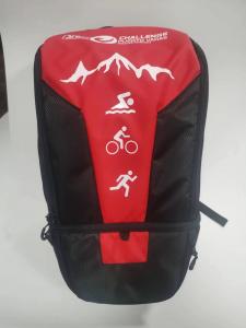 Quality Detachable Bike Helmet Backpack Bag Red With Dry / Wet Separation wholesale