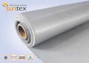 China 17 OZ Grey Welding Fabric Silicone Coated Fiberglass Cloth For Welding Curtains & Blankets on sale
