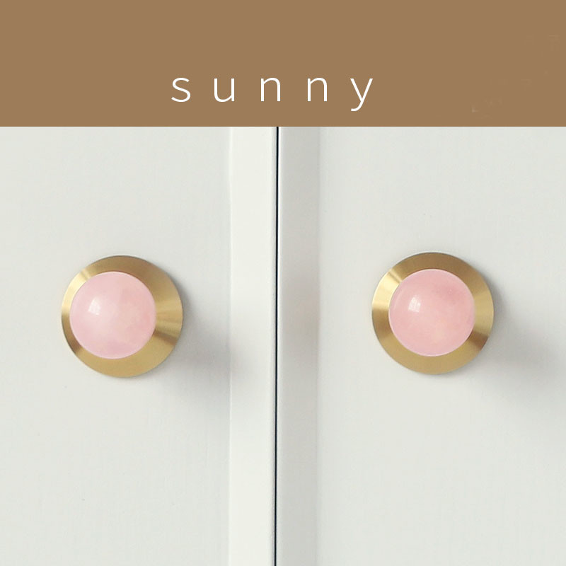 Latest Design Jade And Brass Finished Cabinet Knob Mid century style