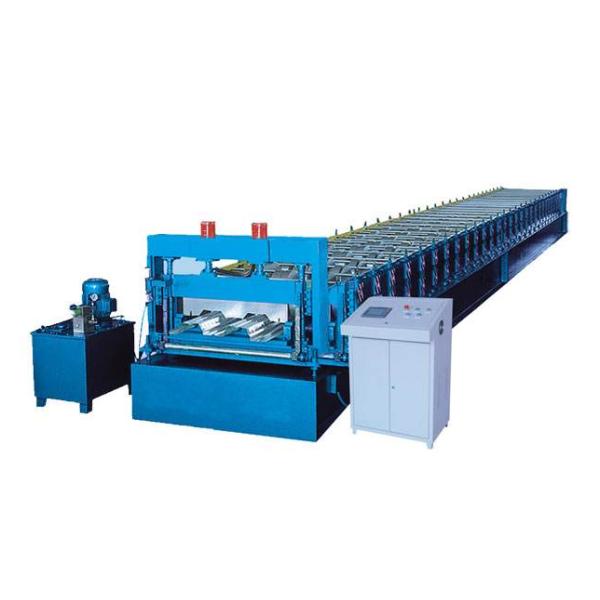 Automatic Floor Deck Roll Forming Machine , Steel Rolling Machine High Efficiency