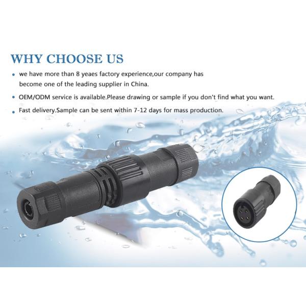 A18 Solar Panel Self Locking Male Female 3pin IP67 IP68 Molding Waterproof Extension Cable Connector For Power 20A